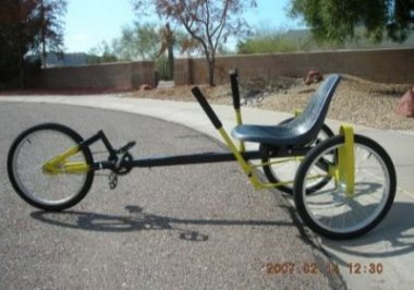 Front wheel drive recumbent trike outlet