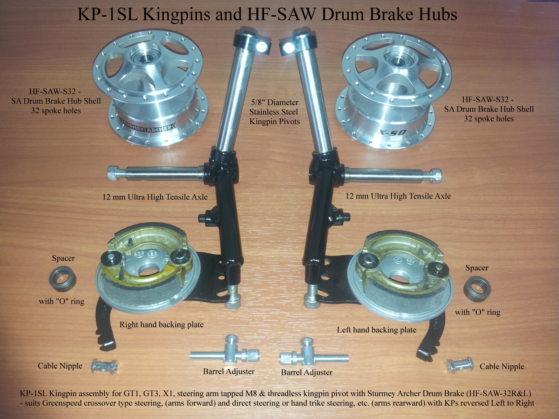 Recumbent trike store parts
